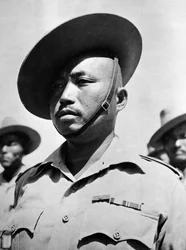Portrait of Subadar Lalbahadur Thapa, 1st Battalion in the 2nd Gurkha Rifles
